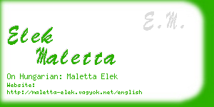 elek maletta business card
